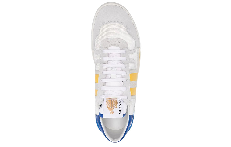 Lanvin Leather Low-Top Lace-Up 'White Blue' 圖 3