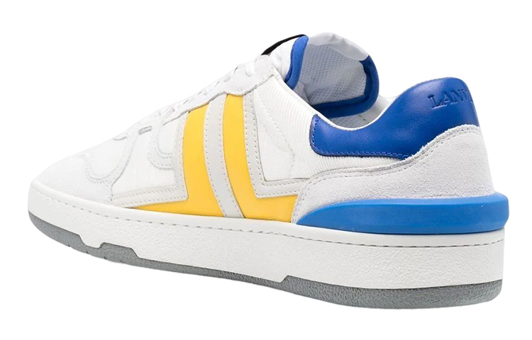 Lanvin Leather Low-Top Lace-Up 'White Blue' 圖 4