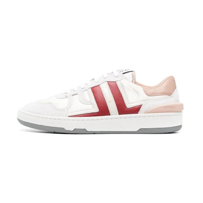 Lanvin Leather Low-Top Lace-Up 'White Red'