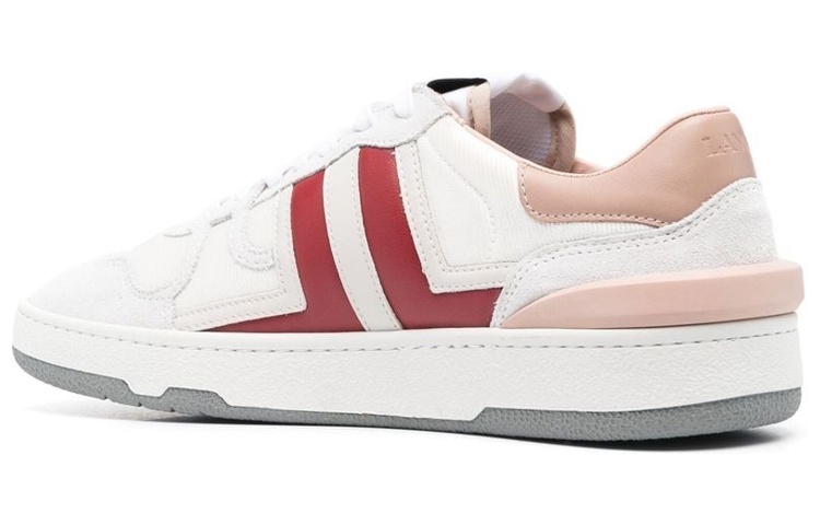 Lanvin Leather Low-Top Lace-Up 'White Red' 圖 3