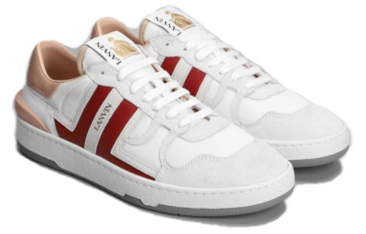 Lanvin Leather Low-Top Lace-Up 'White Red' 圖 4
