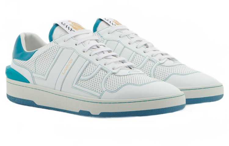 Lanvin Leather Low-Top Sneaker 'White' 圖 3