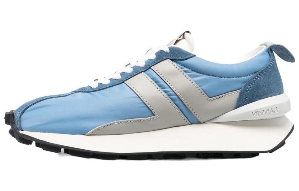 Lanvin Leather Low-Top Sneakers 'Blue'