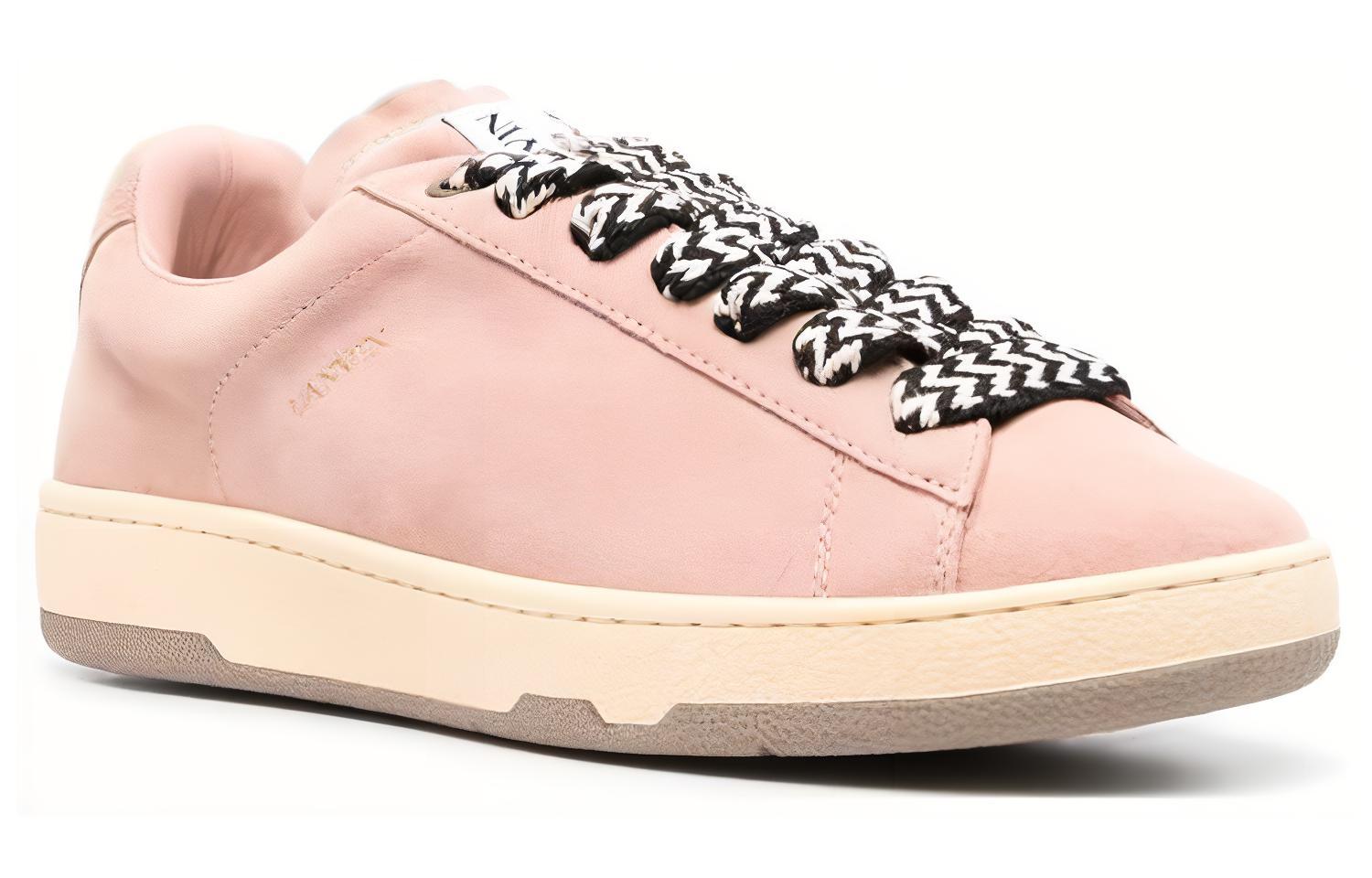 Lanvin Leather Low-Top Sneakers 'Pink' 圖 3
