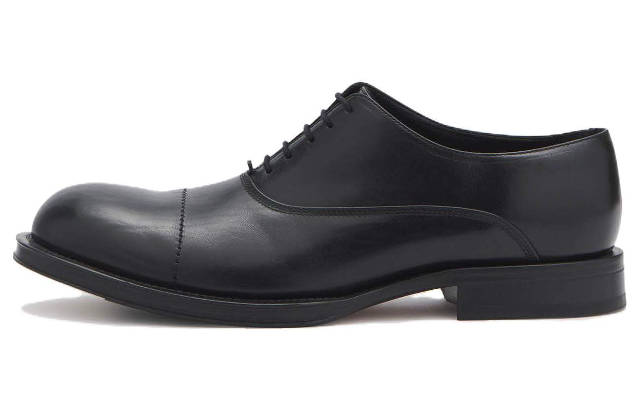 Lanvin Leather Low Top Lace-up 'Black'