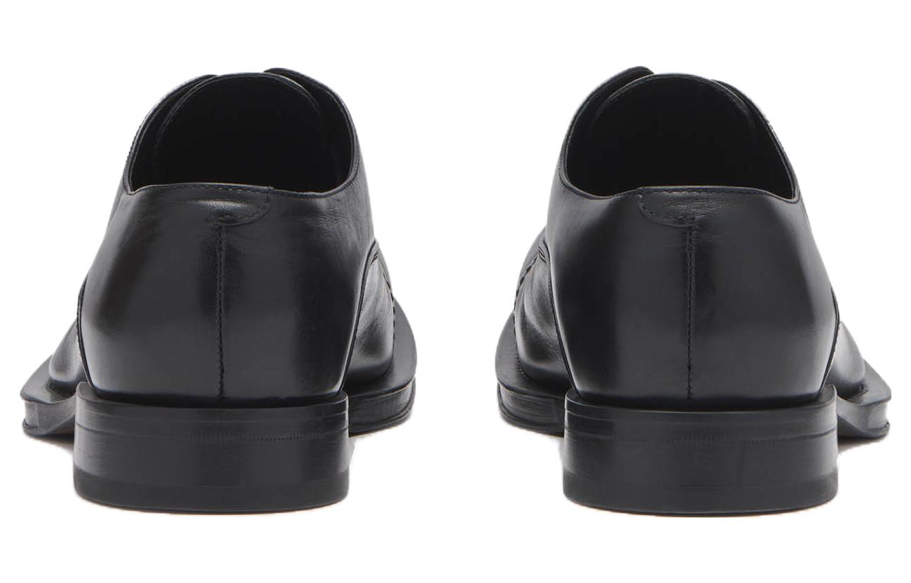 Lanvin Leather Low Top Lace-up 'Black' 圖 4