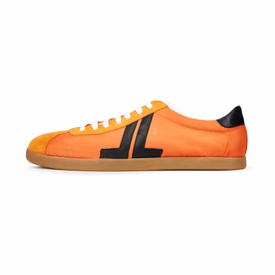 Lanvin Leather Patchwork Low-Top Sneakers 'Orange'