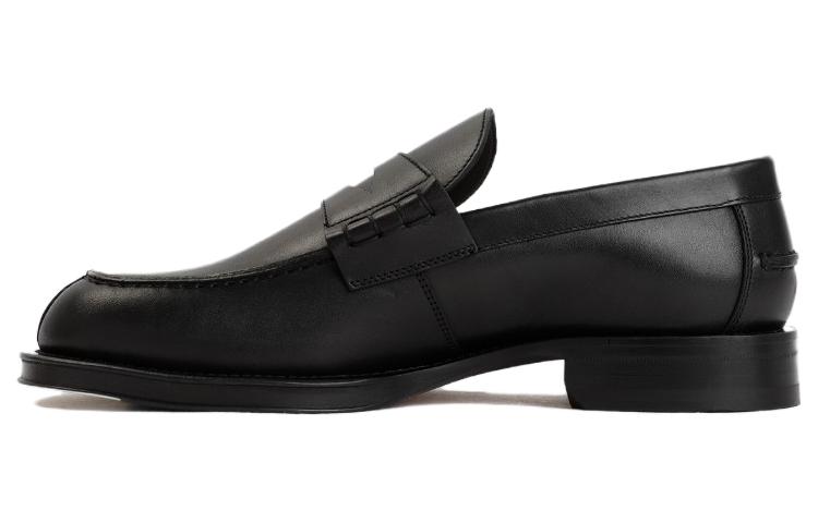 Lanvin Leather Slip-On Loafers 'Black'