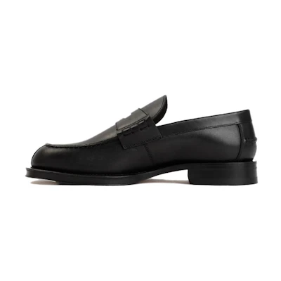 Lanvin Leather Slip-On Loafers 'Black'