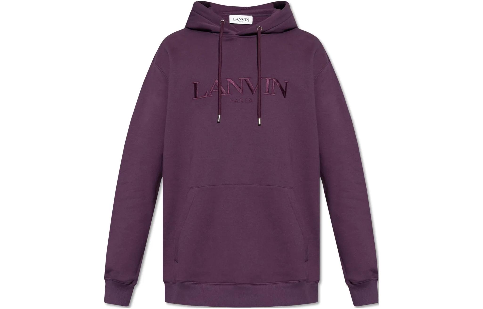 Lanvin Letter Print Hoodie Purple Red RM-HO0009-J210-H23781