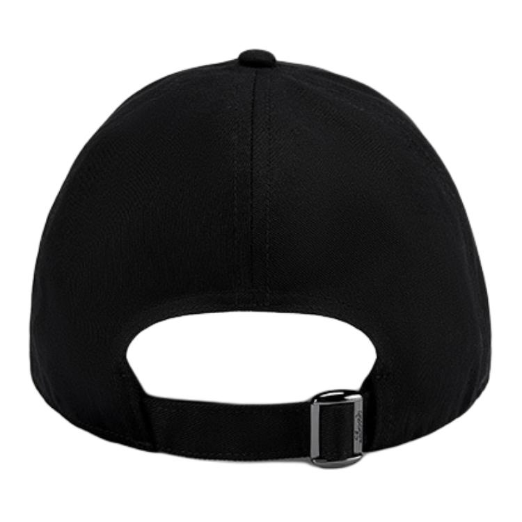 Lookbook Topi Baseball Lanvin Logo Hitam Katun Unisex Gaya Pasangan. AW-HA9Q01-CTBR-E24