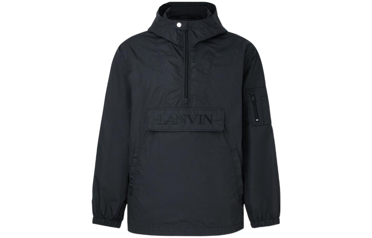 Lanvin Logo Embroidered Hoodie Black JV-M16151-9443-4253
