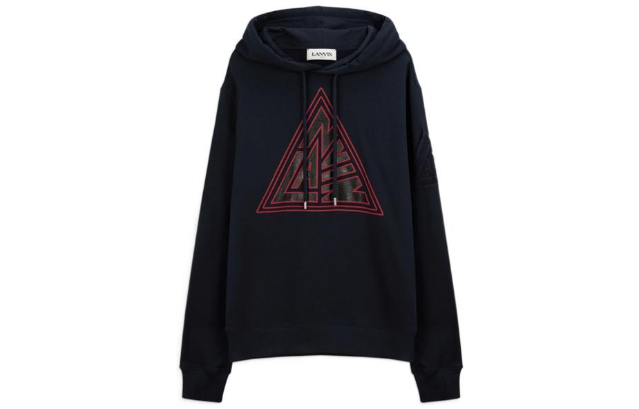 Lanvin Logo Print Pullover Sweatshirt Black RM-HO0001-J114-H21