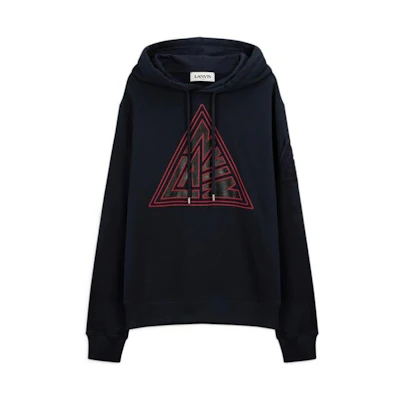 Lanvin Logo Print Pullover Sweatshirt Black RM-HO0001-J114-H21