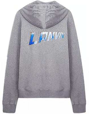 Lanvin Jaket Sweatshirt Zip-Up Logo Print Abu-Abu RM-HO0006-J065-A21121 Buy Lanvin Jaket Sweatshirt Zip-Up Logo Print Abu-Abu RM-HO0006-J065-A21121