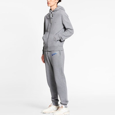 Lanvin Jaket Sweatshirt Zip-Up Logo Print Abu-Abu RM-HO0006-J065-A21121 Details for Lanvin Jaket Sweatshirt Zip-Up Logo Print Abu-Abu RM-HO0006-J065-A21121