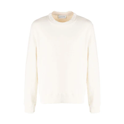 Lanvin Logo Pullover Crewneck Sweatshirt Men’s Off-White RM-JE0028JR-20P2-002