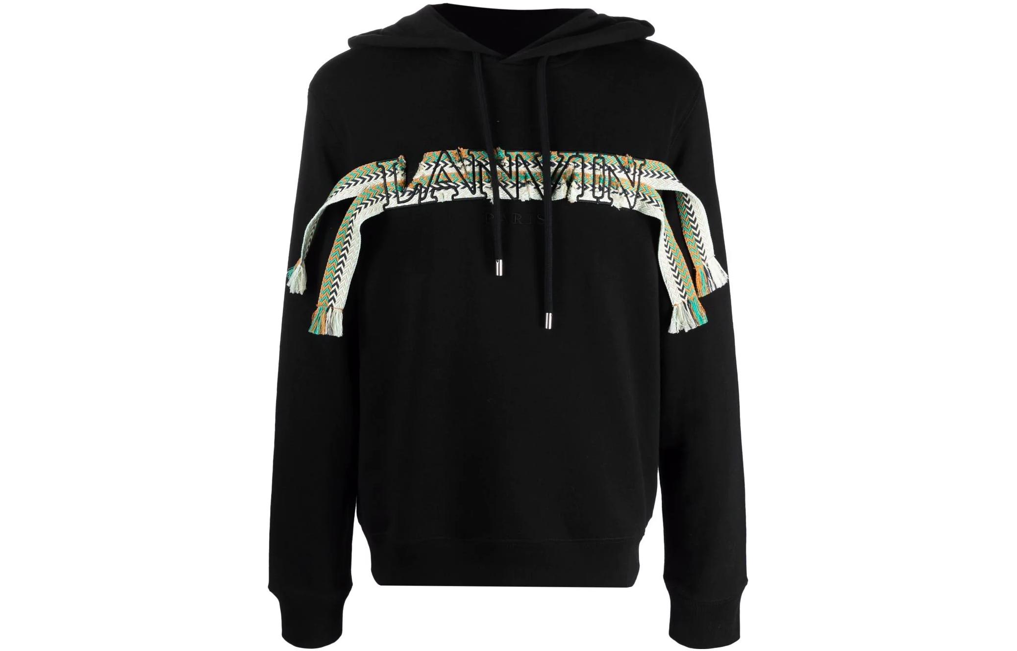 Lanvin Logo Pullover Hoodie Men’s Black RM-H0001J1-99P2-210