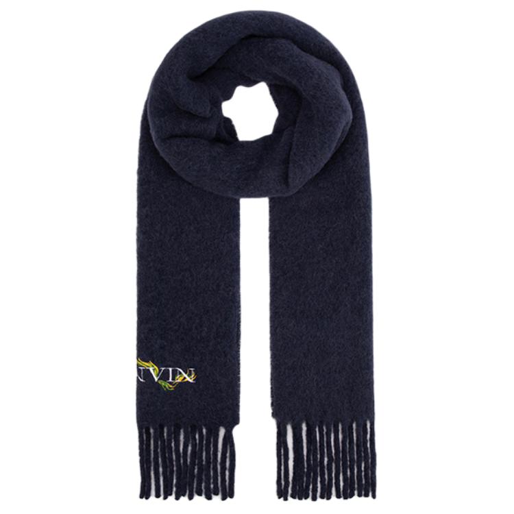 Order Bufanda Lanvin Logo Blanca Lana de Alpaca Estilo Unisex Multicolor AW-SAFS0P-CNYF-P24