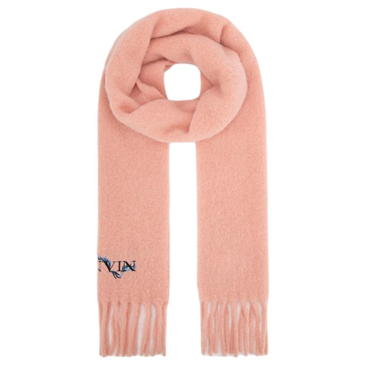 Lookbook Bufanda Lanvin Logo Blanca Lana de Alpaca Estilo Unisex Multicolor AW-SAFS0P-CNYF-P24