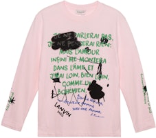 Lanvin Love Poem Pink Graphic Long Sleeve Unisex Casual T-Shirt. RM-TS0027-AP04-A21 Lanvin Love Poem Pink Graphic Long Sleeve Unisex Casual T-Shirt. RM-TS0027-AP04-A21