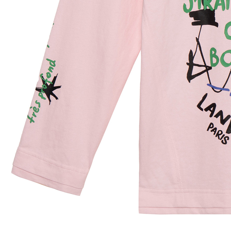 Sizing Lanvin Love Poem Pink Graphic Long Sleeve Unisex Casual T-Shirt. RM-TS0027-AP04-A21
