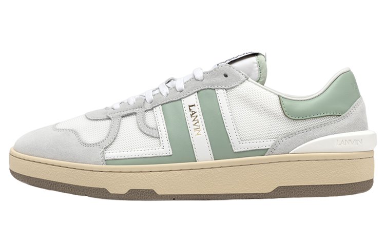 Lanvin Low-Top Fashion Sneakers 'White Green Logo'