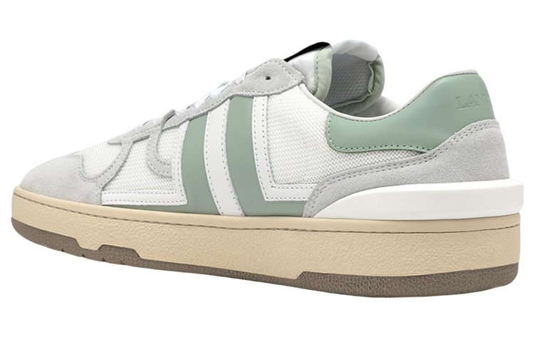 Lanvin Low-Top Fashion Sneakers 'White Green Logo' 圖 5