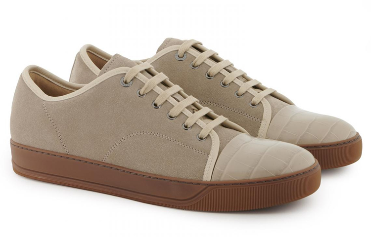 Lanvin Low-Top Leather Sneaker 'Beige' 圖 2