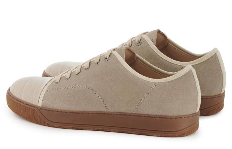Lanvin Low-Top Leather Sneaker 'Beige' 圖 4