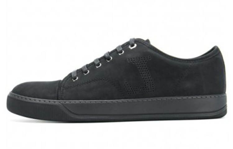 Lanvin Low-Top Leather Sneakers 'Black Fashion'