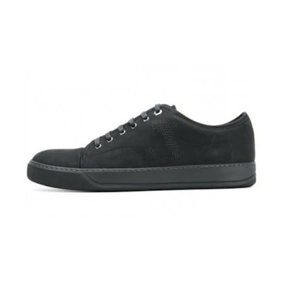 Lanvin Low-Top Leather Sneakers 'Black Fashion'