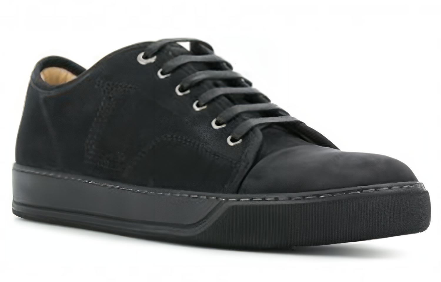 Lanvin Low-Top Leather Sneakers 'Black Fashion' 圖 2