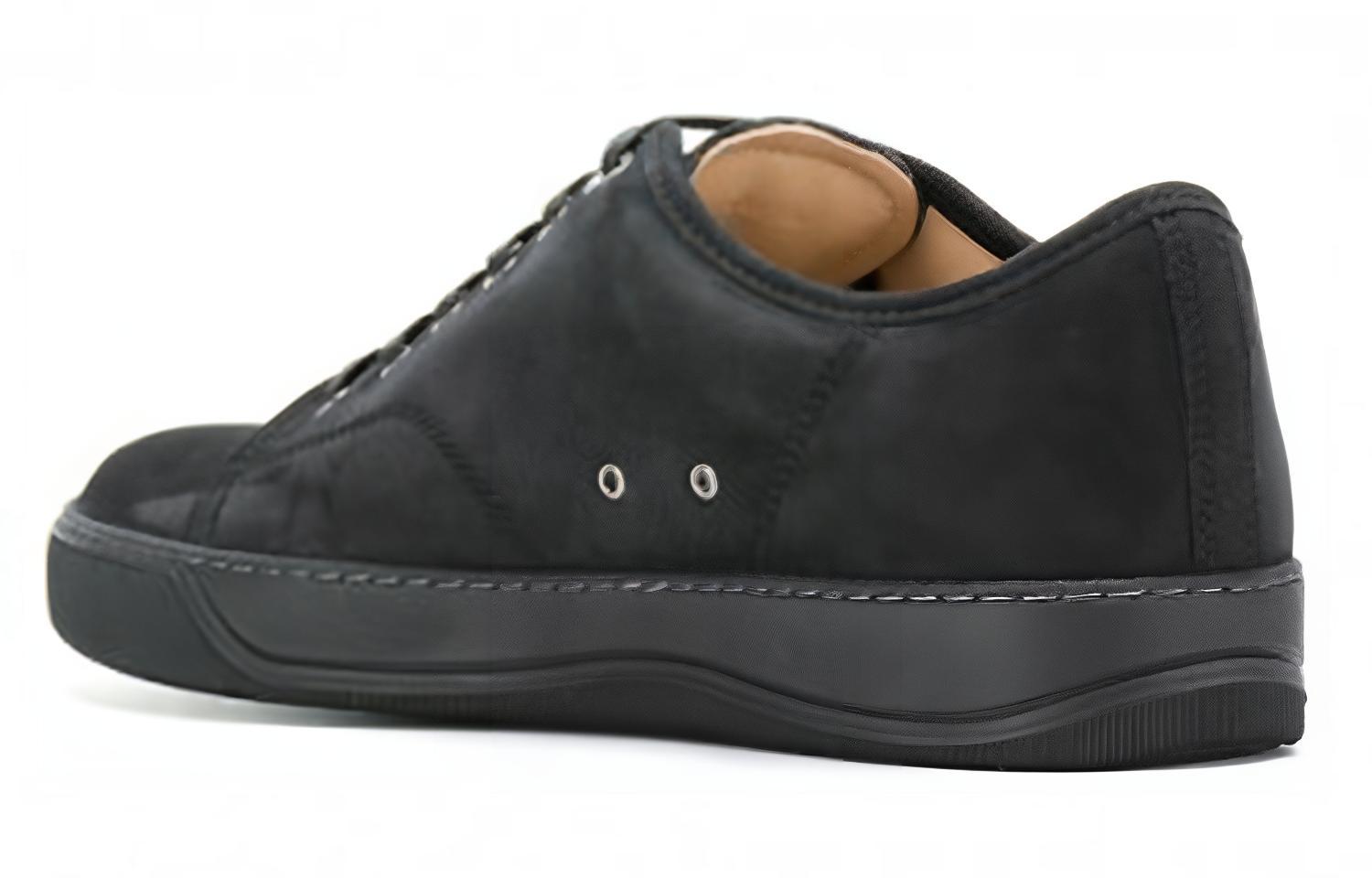 Lanvin Low-Top Leather Sneakers 'Black Fashion' 圖 3