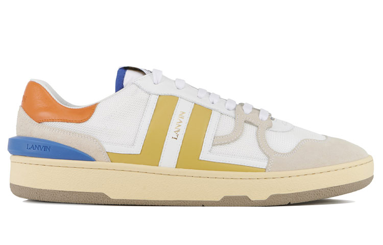 Lanvin Low-Top Retro Sneaker 'White Yellow' 圖 2