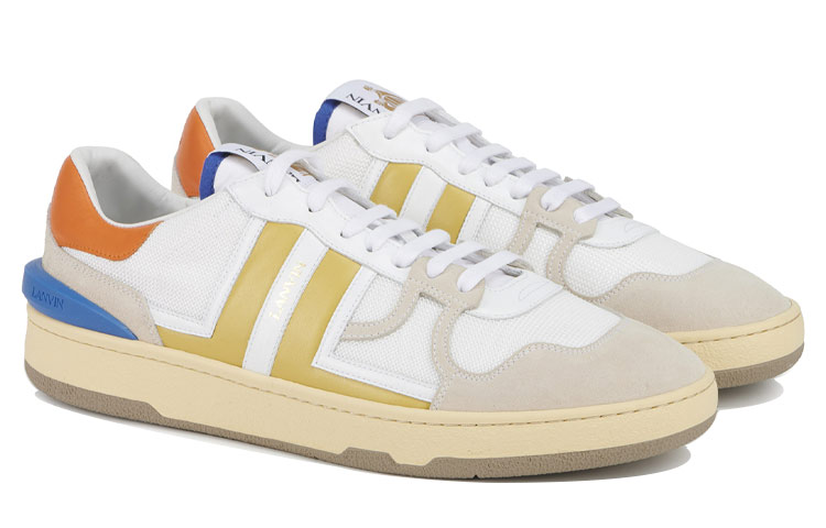 Lanvin Low-Top Retro Sneaker 'White Yellow' 圖 3