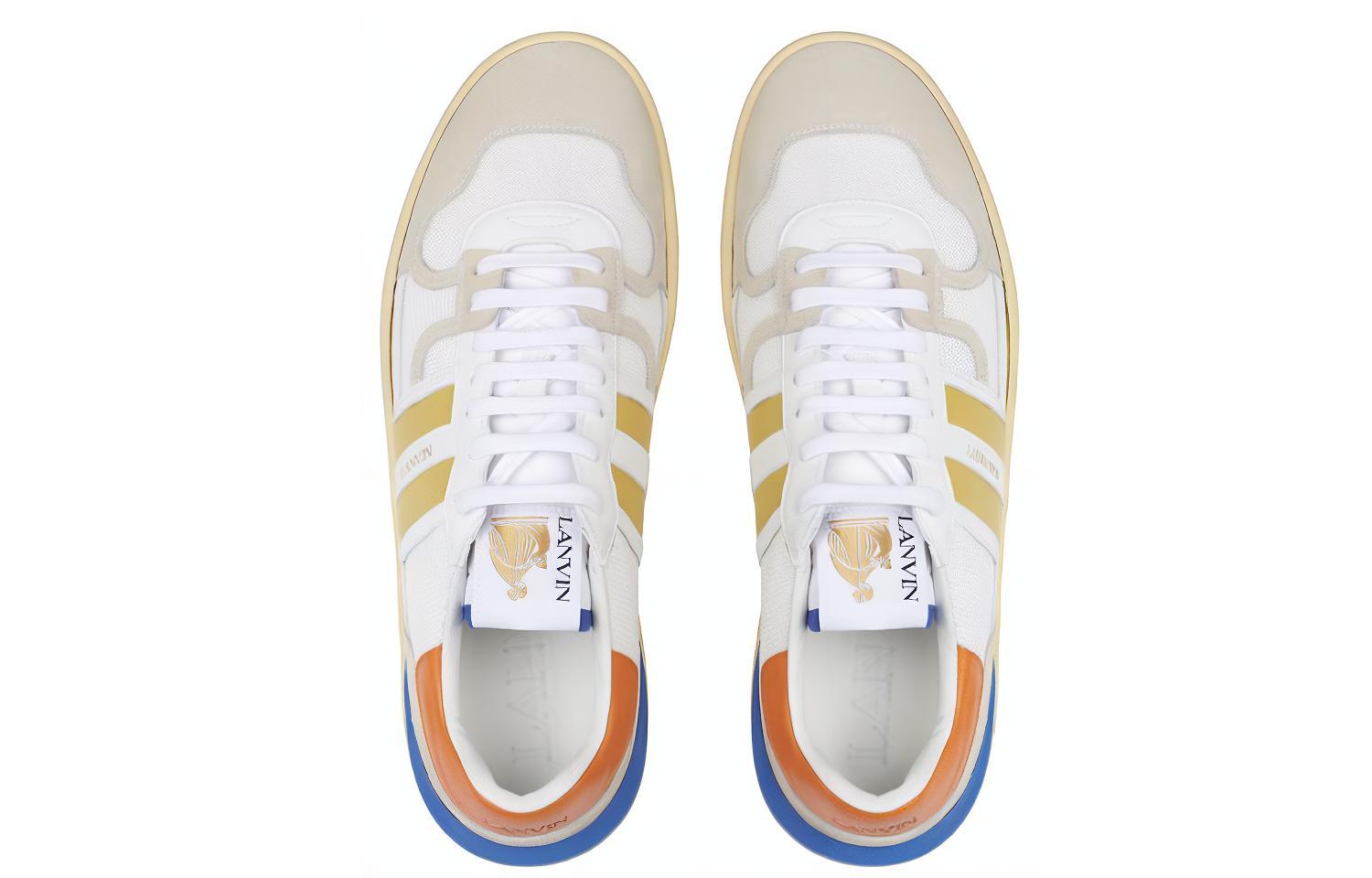 Lanvin Low-Top Retro Sneaker 'White Yellow' 圖 4