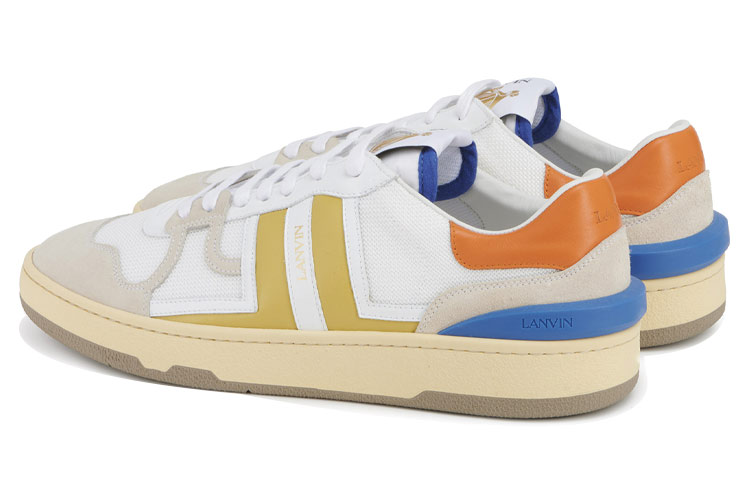 Lanvin Low-Top Retro Sneaker 'White Yellow' 圖 5