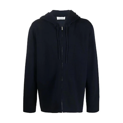 Lanvin Midnight Blue Solid Logo Embroidered Casual Sweatshirt RM-HO0006-K003-A23