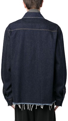 Chaqueta Denim con Cremallera y Bordes Deshilachados Azul Marino para Hombre de Lanvin. RM-SI0204-D006-A2329 Purchase Chaqueta Denim con Cremallera y Bordes Deshilachados Azul Marino para Hombre de Lanvin. RM-SI0204-D006-A2329