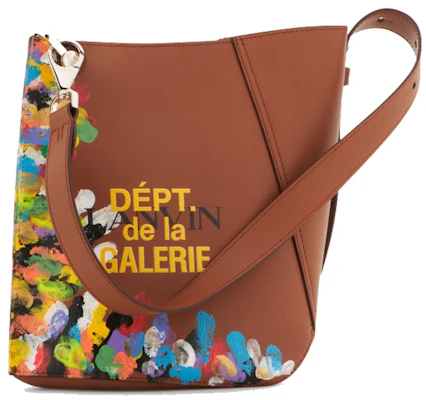 Bolso Mediano Lanvin de Piel Pintada de Ternera con Gancho Beige Buy Bolso Mediano Lanvin de Piel Pintada de Ternera con Gancho Beige