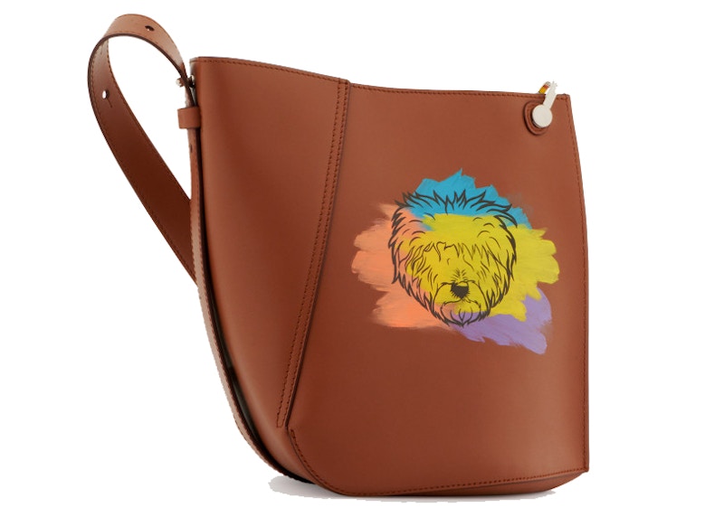 Order Bolso Mediano Lanvin de Piel Pintada de Ternera con Gancho Beige