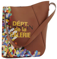 Lanvin Painted Calfskin Leather Hook Bag Small Beige Lanvin Painted Calfskin Leather Hook Bag Small Beige