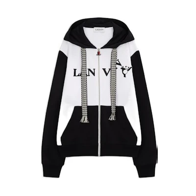 Lanvin Panda Color-Block Zip Hoodie Jacket Unisex Colorblock Design RM-TR0141-J212-H21