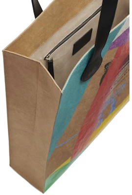 Bolsa de Papel Kraft Impresa Lanvin Beige Tipo Supermercado Lookbook Bolsa de Papel Kraft Impresa Lanvin Beige Tipo Supermercado