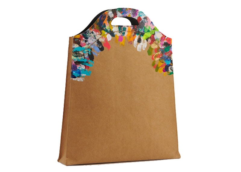 Order Bolsa de Papel Kraft Estampada Lanvin Beige Mediana