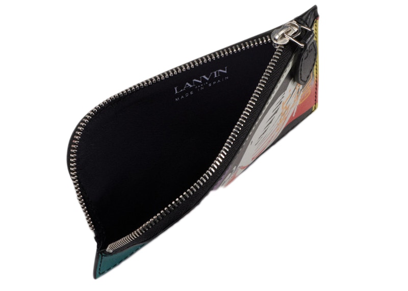 Lanvin Printed Leather Necklace Card Holder Black 圖 3