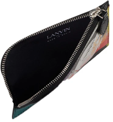 Tarjetero Collar de Cuero Estampado Lanvin Negro Lookbook Tarjetero Collar de Cuero Estampado Lanvin Negro