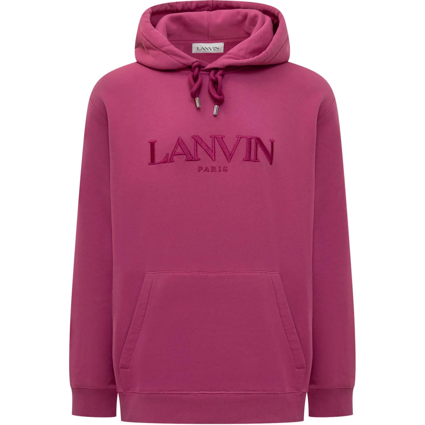 Lanvin Purple Red Embroidered Logo Hoodie RM-HO0009-J210-A2459