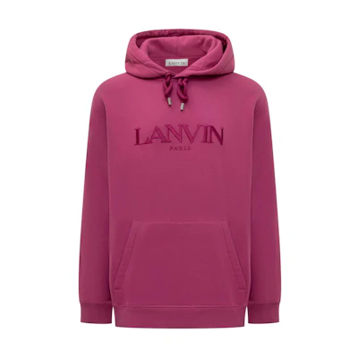 Lanvin Purple Red Embroidered Logo Hoodie RM-HO0009-J210-A2459